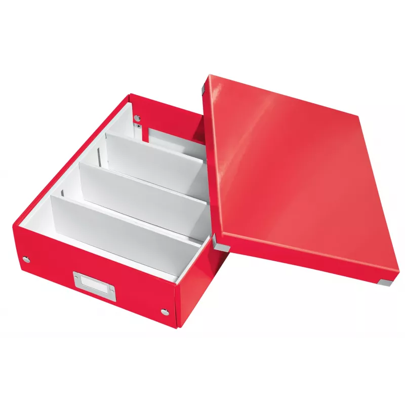 Leitz Click & Store WOW Medium Organiser Box, raudona, stačiakampė