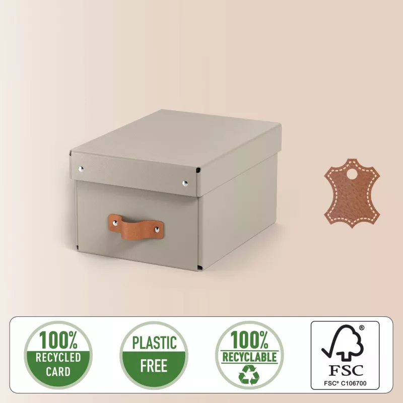 Leitz Puro dėžutė su dangteliu, maža, 7L, 100% perdirbtas kartonas, 2 vnt. pakuotė