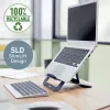 Leitz Ergo Aliumininis itin plokščias reguliuojamas nešiojamojo kompiuterio stovas, tamsiai pilkas