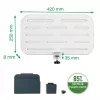 Stalinis vertikalus organizatorius Leitz Ergo Small Pegboard, 42x25 cm, MDF, perdirbtas plastikas, guma, baltas, spaustuvinis montavimas