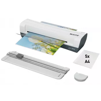 Leitz iLAM Home 4-in-1 A4 laminavimo rinkinys, 24 cm, karštas laminatorius, 300 mm/min, 0,4 mm, A4, 100 µm