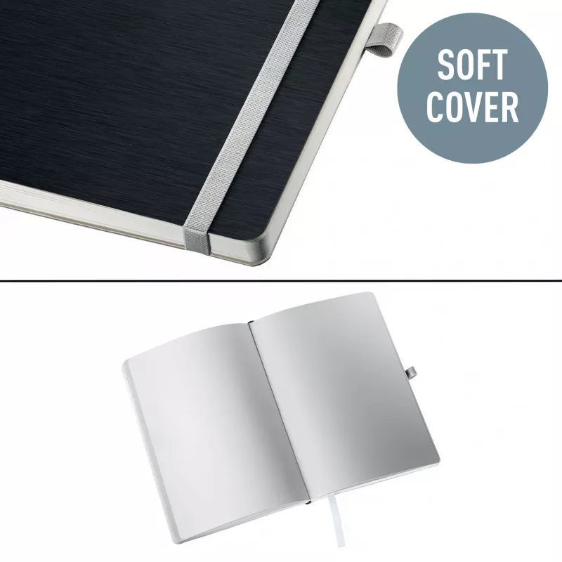 Leitz Style sąsiuvinis A5 tuščias minkštu viršeliu, Monochromatic, Juoda, A5, 80 lapų, 100 g/m², Minkštas viršelis
