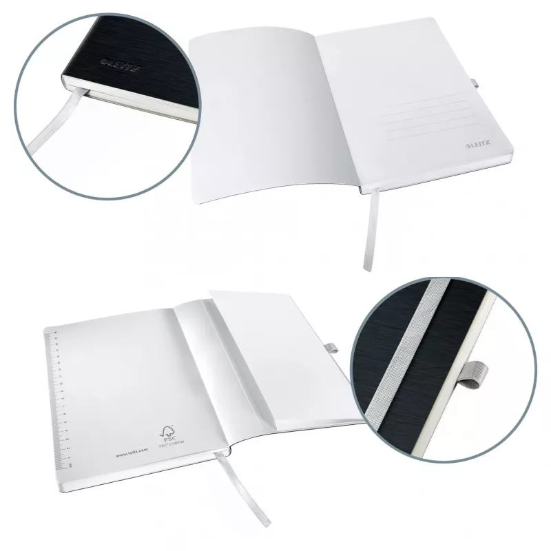 Leitz Style sąsiuvinis A5 tuščias minkštu viršeliu, Monochromatic, Juoda, A5, 80 lapų, 100 g/m², Minkštas viršelis