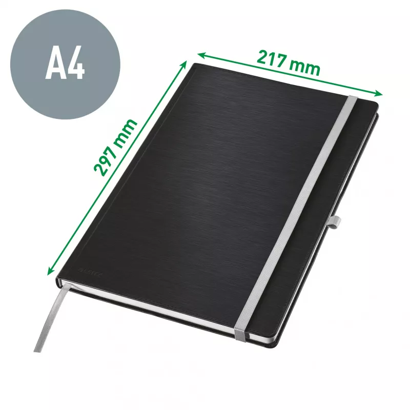 Leitz Style A4 sąsiuvinis languotas, kietas viršelis, mėlynas, 80 lapų, 100 g/m²