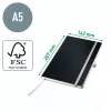 Leitz Style A5 bloknotas linijuotas, minkštas viršelis, juodas, 80 lapų, 100 g/m²