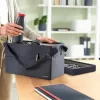 Leitz Fabric Compact Hot Desking Work Bag su dangčiu, pilka, 20x35.5x23.5 cm