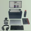 Leitz Fabric Compact Hot Desking Work Bag su dangčiu, pilka, 20x35.5x23.5 cm