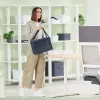 Leitz Fabric Compact Hot Desking Work Bag su dangčiu, pilka, 20x35.5x23.5 cm