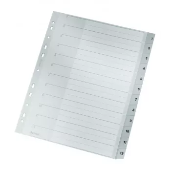 Leitz 12820000 Skaitmeniniai skirtukai Kartonas Pilka