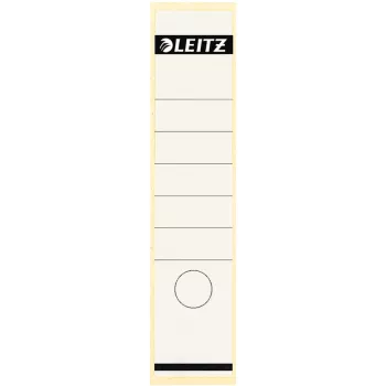 Leitz 16400001 lipnios etiketės nugarėlei, baltos, stačiakampės, 10 vnt.