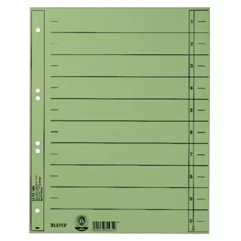 Leitz 16580055 Skaitmeninis kortelinis indeksas, kartonas, žalia
