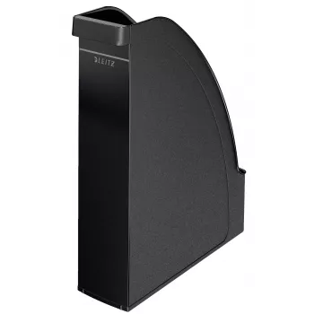 Leitz Plus standartinis žurnalinis segtuvas, juodas, plastikinis, A4, 78 mm
