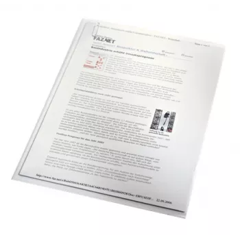 LEITZ Punched Pockets Standard, A4, PP, Grūdėtas, 0,13 mm, Atviras viršus ir šonas, Dokumentų apsauga (4000-00-03)