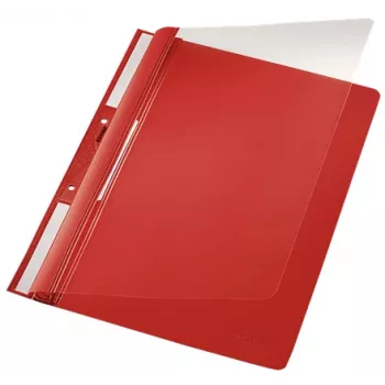 Leitz 41900025 aplankas PVC raudonas, permatomas