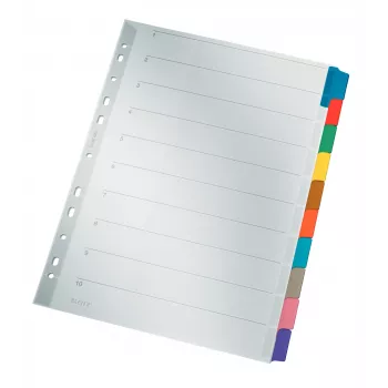 Leitz 43210000 tuščios kortelės skirtukai, kartoniniai, įvairiaspalviai