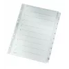 Leitz 43240000 Skaitmeniniai skirtukai, kartonas, plastikas, pilka