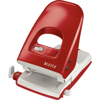 Leitz 5138 NeXXt skylmušis, 2 skylės, 40 lapų, metalinis, raudonas