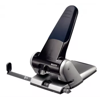 Leitz sunkiasvoris skylmuštuvas 65 lapų, juodas/pilkas, 8 cm, 5,5 mm, A4, 130 mm