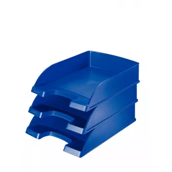 Leitz Plus standartinis dėklas laiškams, polistirolas, mėlynas, 255x357x70 mm