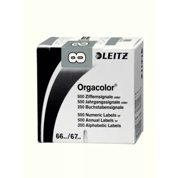 Leitz Orgacolor lipnus etiketės lapas Užapvalintas stačiakampis Pilka