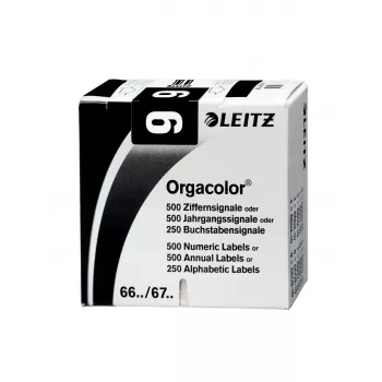 Lipni etiketė Leitz Orgacolor juoda suapvalintais kampais
