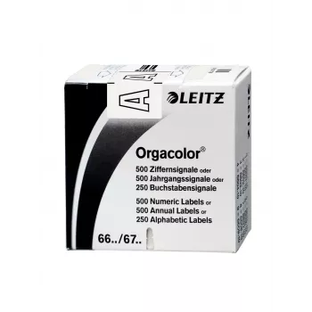 Lipnios etiketės Leitz Orgacolor baltos užapvalintais kampais