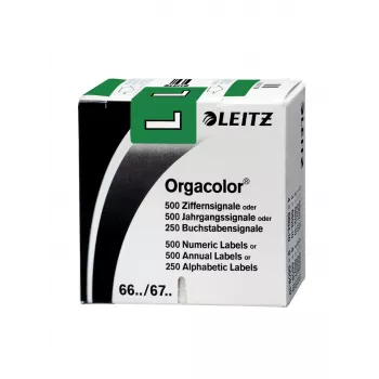 Leitz Orgacolor lipnūs etikečių lapai suapvalintas stačiakampis Žalia