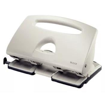 Leitz skyluoklis 5132, 4 skylės, 40 lapų, pilka, aliuminis, plastikas