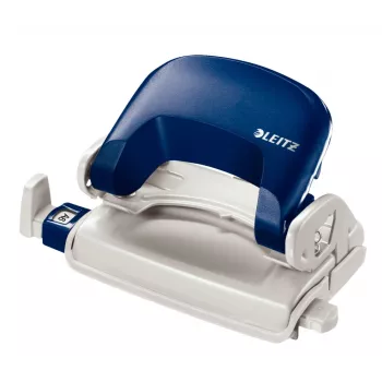 Leitz Hole Punch 5058 NeXXt skylmuštuvas, 2 skylės, 10 lapų, mėlynas, plastikinis, 8 cm, 5.5 mm, A5