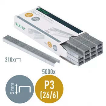 Leitz segtukai P3 26/6 dėžutė po 5000 vnt.