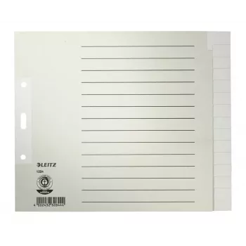 Leitz 12240085 tuščias skirtukų indeksas popierinis pilkas