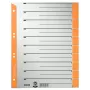 Leitz 16520045 skaitmeniniai skirtukai – kartoniniai, pilkai oranžiniai, A4