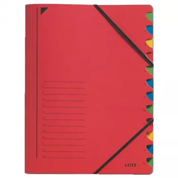 Leitz 39120025 kartoniniai skirtukai raudoni