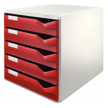 Leitz 52800028 dėžutė dokumentams laikyti, polistirenas, bordo, pilka