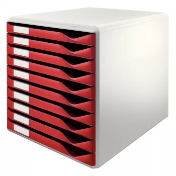 Leitz 52810028 dėžutė dokumentams laikyti, polistirolas, bordo, pilka
