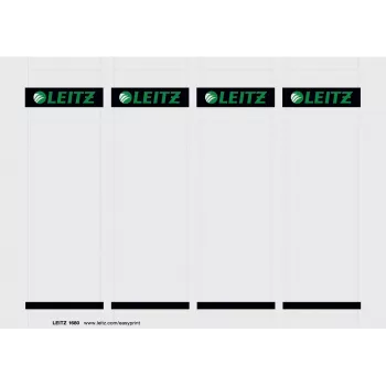 Leitz Spine Label PC Printable 80 mm, 100 vnt., pilki, skirti LAF 180° aplankams