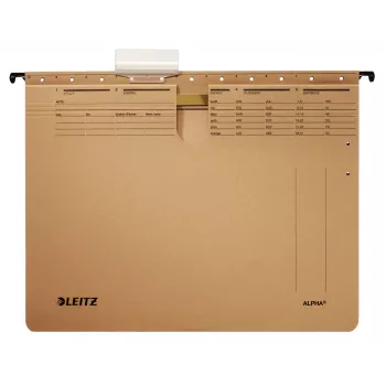 Leitz Alpha kabamasis aplankas, kartonas, metalas, A4, rudas