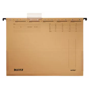 Kabantis segtuvas Leitz Alpha A4, kartonas, metalas, ruda spalva