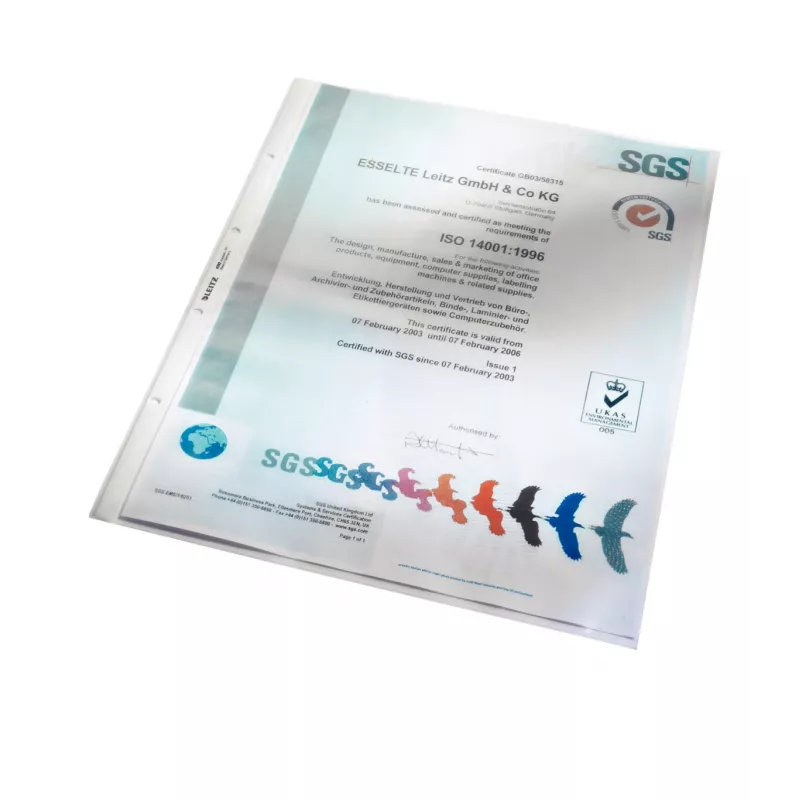 Leitz 47020000 kišeninis aplankalas A3 albumui, 420 x 300 mm, skaidrus, polipropilenas