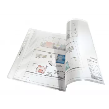 A3 formato dokumentų apsauginis aplankalas Leitz 47230003, polipropilenas, skaidrus