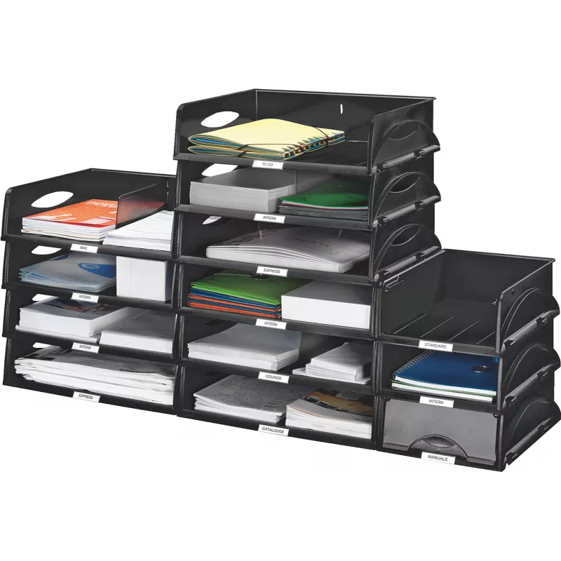 Leitz Tray Sorty Landscape Standard dėklas, plastikinis, juodas, A4, 405 mm, 300 mm, 125 mm
