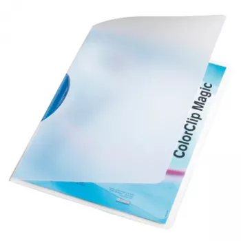 Leitz ColorClip Magic – mėlynas segtuvas A4, polipropilenas