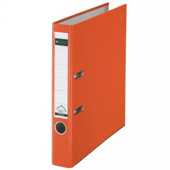 Leitz 180° Lever Arch File Plastic – A4 segtuvas, PE, oranžinis, 350 lapų, 5 cm, 285 mm
