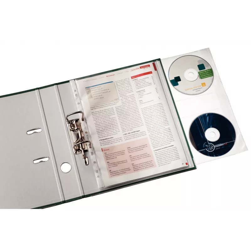 Leitz Premium CD Kišenė A4, 30% perdirbto plastiko