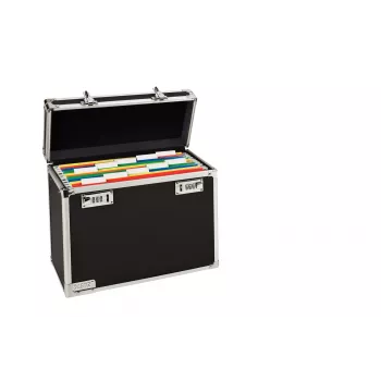 Leitz Mobilus segtuvų dėklas su užraktu A4, juodas, chromuotas, plastikas, kombinacinis užraktas, 15 L, 366 mm, 165 mm
