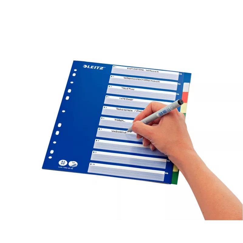 Leitz 12566000 daugiaspalviai skirtukai A4 formatui