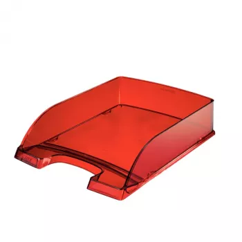 Stalo dėklas/organizatorius Leitz 52260028, polistirolas, raudonas, permatomas