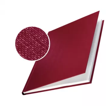 Leitz impressBIND kieti lininiai viršeliai 3,5 mm, A4, kartonas, raudoni, 10 vnt.