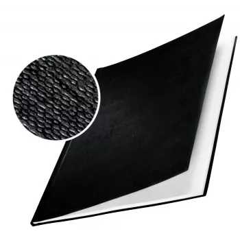 Leitz impressBIND kieti viršeliai su linine apdaila 10,5 mm, A4, kartonas, juodi, matiniai, 105 lapai, 1,05 cm