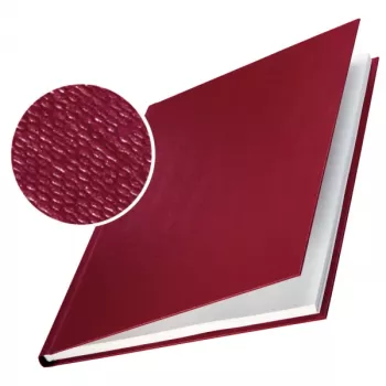Leitz impressBIND kieti lininiai viršeliai 10,5 mm, A4, kartonas, raudoni, 105 lapų